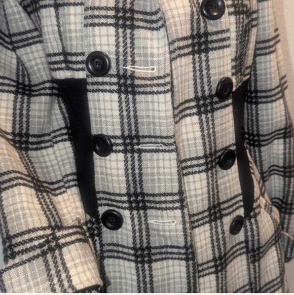 Plaid Double-Breasted Women's Coat - Picture 6 of 13